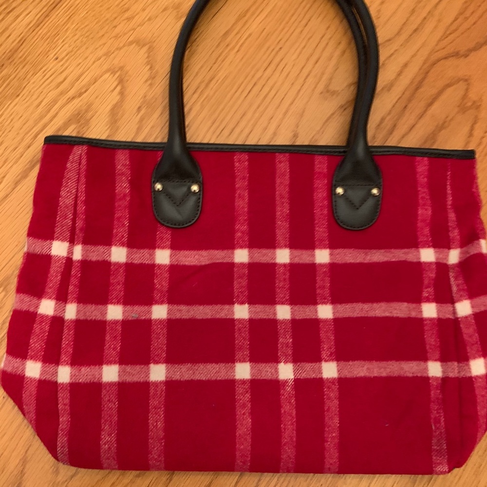 Talbots plaid flannel pocketbook good condition